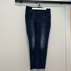 American Eagle jeans slim straight men's 34x32 blue denim stretchy